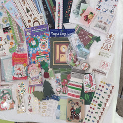 Holiday Christmas Scrapbooking Stickers Card Kit Lot