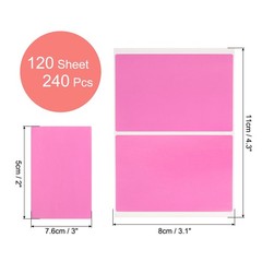 120 Sheet Pink Label Stickers 3 x 2 Inch Rectangle Coding Labels for Office