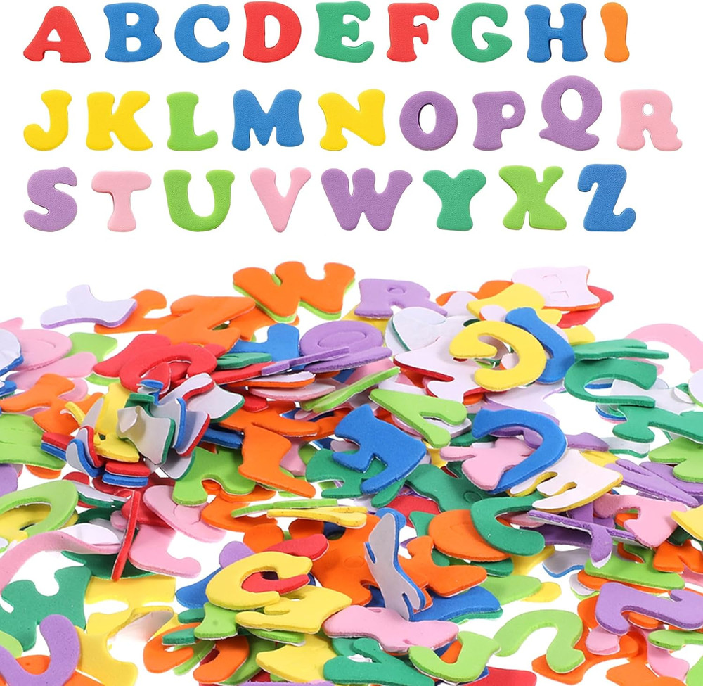 260 PCS Colorful Foam Letter Stickers, Foam Alphabet Letters Self-Adhesive Stick