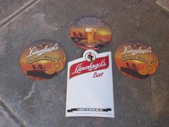 VTG Leinenkugel’s Beer Sticker Coasters LOT Sunset Wheat Older Maiden 6″ x 4″