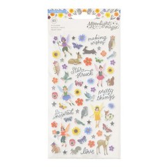 Crate Paper MIDNIGHT MAGIC ICONS (63) PUFFY STICKERS scrapbooking