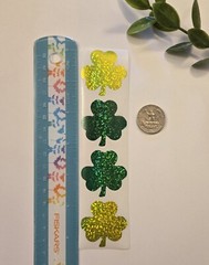 16 Sparkle Shamrock Stickers/St Patrick’s Day Stickers/St Patrick’s Day Favors