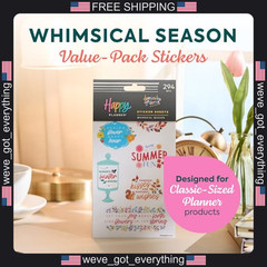 15-Sheet Whimsical Season Planner Sticker Pack for Journals