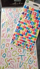 Lot of 13 Regular & Dimensional Scrapbook Stickers Pets Baking Pizza Slippers