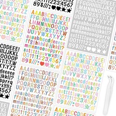 30 Sheets Vinyl Letters Stickers Small, Tiny Letter and Number Stickers 1/2 i…