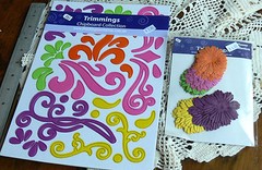 A4 CHIPBOARD Flourishes SUMMERTIME Sheet GRN PURPL YELLW PINK Scrolls&Flowers L6