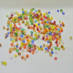 4000 Pcs Glass Beads 2mm(10/0) Transparent AB + Storage Box Colour Choice