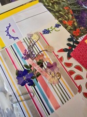 MYSTERY Scrapbooking Junk Journal Paper Pack Mixed Lot Floral Multicolor Pieces