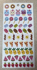 Cute Sweets Cupcakes Doughnuts Lollipop Macron Popsicle Fruit Pizza Stickers New