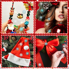 Christmas Snowflakes Decorations, 300Pcs Glitter ABS Pearl like Snowflakes White