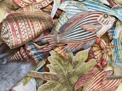 CREATURES OF THE SEA Die-Cuts (6pc)Ocean•Fish•Shells•Seahorse •Turtle•Glittered•