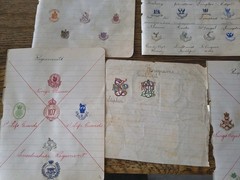 Antique Monogram Crests Coat Of Arms Inc Australian Regiment Ephemera Journal