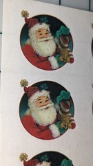 Vintage Hallmark Stickers Christmas Stickers Christmas Santa Stocking 1 sheet