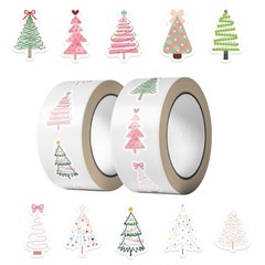 500sheets Cartoon Christmas Tree Stickers Adhesive Tablet Laptop Phone Sticker