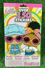 L.O.L. Surprise Colorful Sticker Book LOL Puffy 150 Stickers Glitter Foil Glossy