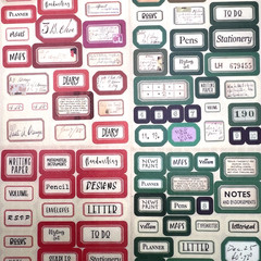 Vintage Style Stationery Label Washi Paper Stickers 4 Sheets Junk Journal