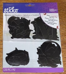 Sticko XL Black Basker Alphas Alphabet Letters & Numbers Craft Scrapbook Sticker