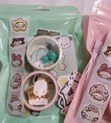 Sanrio Hello Kitty Stationery Memo Pad Washi Tape Stickers Enamel Pin and Charms
