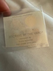 Vintage 1980 Ellen Blonder Apple Gava Orange Grapes Fruit Sticker Strip Mod