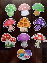 STICKERS x 10 MUSHROOM Large Vinyl Stickers MU3