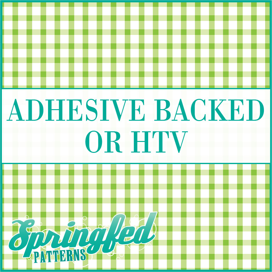 GINGHAM STRIPES in Lime Green Pattern Adhesive Vinyl or HTV Heat Transfer Vinyl