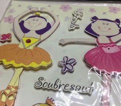 Paper Studio La Petites Ballet Ballerina 3D 3 D Stickers Set Of 2 Packs Sealed