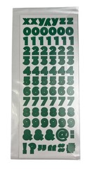 Creative Memories Uppercase & Lowercase ABC/123 Stickers Watercolor Green