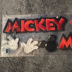 MICKEY MOUSE TITLE Embroidered Stickers (8pc)Disney•Gloves•Head Icons•Disneyland