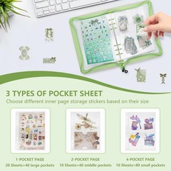 A5 Sticker Storage Binder – Reusable Sticker Book with Zipper & Pockets