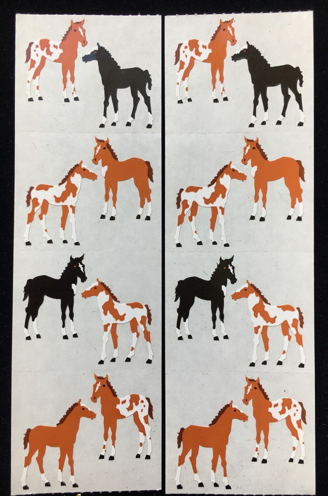 Mrs. Grossman’s PONY/HORSE Stickers. 8 Squares. 1991. Retired.