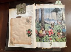 Handmade Botanical Junk Journal Vintage Hardback Repurposed Altered Book Gift