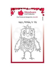 Woodware Craft Clear Stamp – FUZZY FRIENDS – HUGO