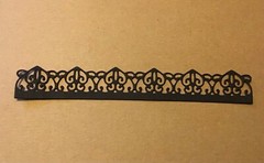 BORDERS Lace Edge Border Die Cut Embellishments 6 pcs 3/4” x 5-1/2” Choose Color