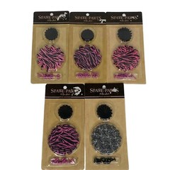 Lot of 5 Spare Parts FLOWER ASSORTMENT Pink Zebra Leopard Brads by Paper Studio