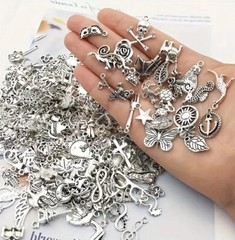 10pcs Cute Random Charms- Necklace Making, Jewelry DIY, Journaling & Scrapbook