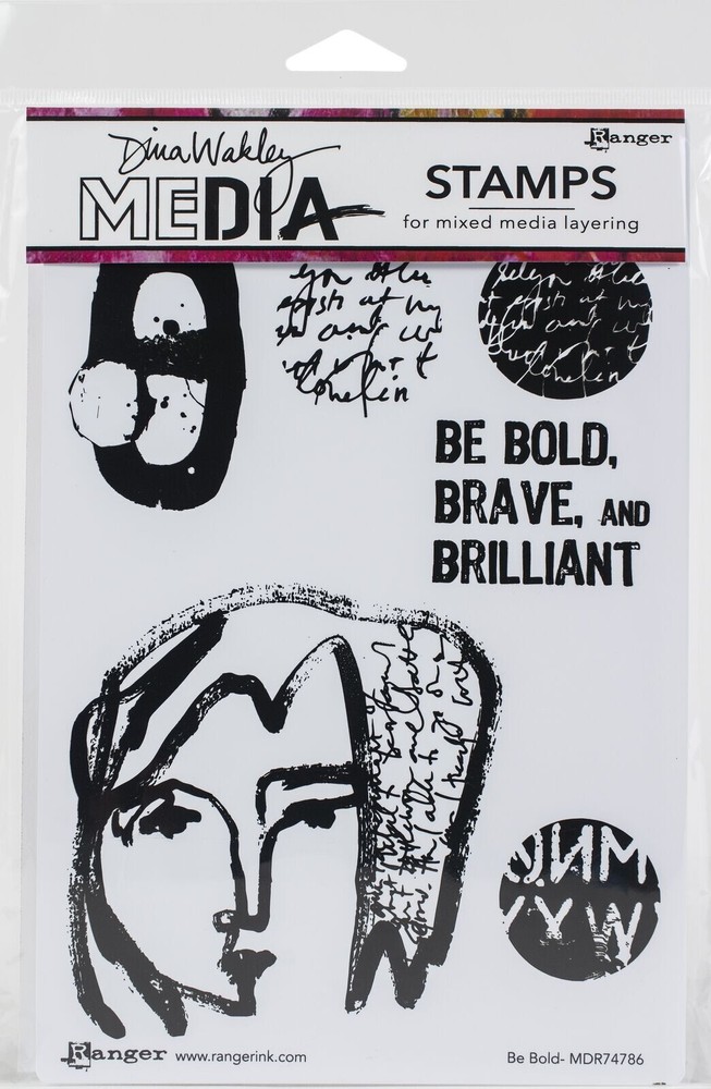 RANGER – DINA WAKLEY MEDIA – RUBBER STAMPS – BE BOLD