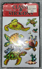 Vtg Classy Foil Stick-Ons Stickers Prizm Stickerz Turtles Exc Condition NOS NIP