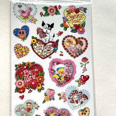 Violette Mary Ingelbreit Hearts Stickers Valentine’s Day Junk Journaling Collage