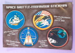 RARE! Vintage 90’s Space Shuttle Endeavour sticker sheet *damaged*