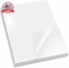 Bleidruck 36 Sheets A4 Size Crystal Clear Vinyl Sticker Sheets Self-Adhesive Ove