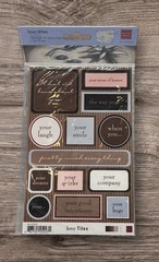 Chatterbox Love Tiles Scrapbooking Girl Self Adhesive NEW