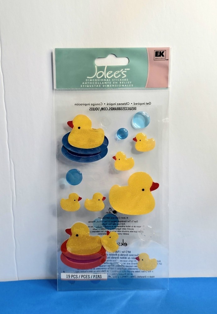 FREE SHIP Jolees RUBBER DUCKS Scrapbook Sticker BABY KIDS BATHTIME GIRLS BOYS 3