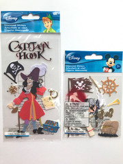 Disney EK Success Captain Hook Pirate Mickey Scrapbook Stickers Lot Peter Pan