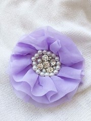 DIY LARGE Parisian Chiffon Flower with Pearl & Rhinestone Embellishment