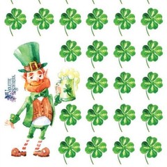 Violette Stickers – Mini Shamrocks – 1 Four Leaf Clover Sticker Sheet – Planners