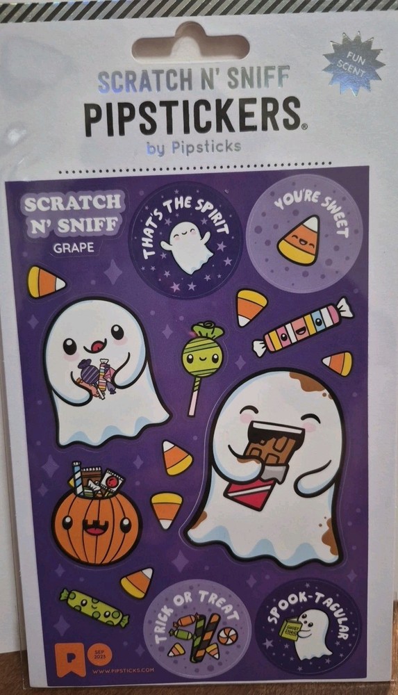 Scratch N Sniff Pipstickers Grape Halloween Trick Or Treat