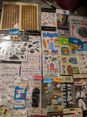 Huge Lot of 55 Scrapbooking Stickers, Jolees, Sticko, Recollections… NICE LOT