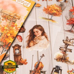 YagCu Fall Stickers for Journaling, 20 Sheets Large Size Season Junk Journal …