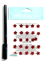 Red Rhinestone Flowers Jolee’s Stickers Scrapbooking Card Journal Planner