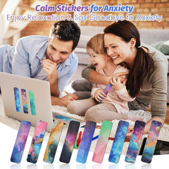 48 Pieces Anxiety Sensory Stickers with 2 Textured Sticker -Sensory Stickers